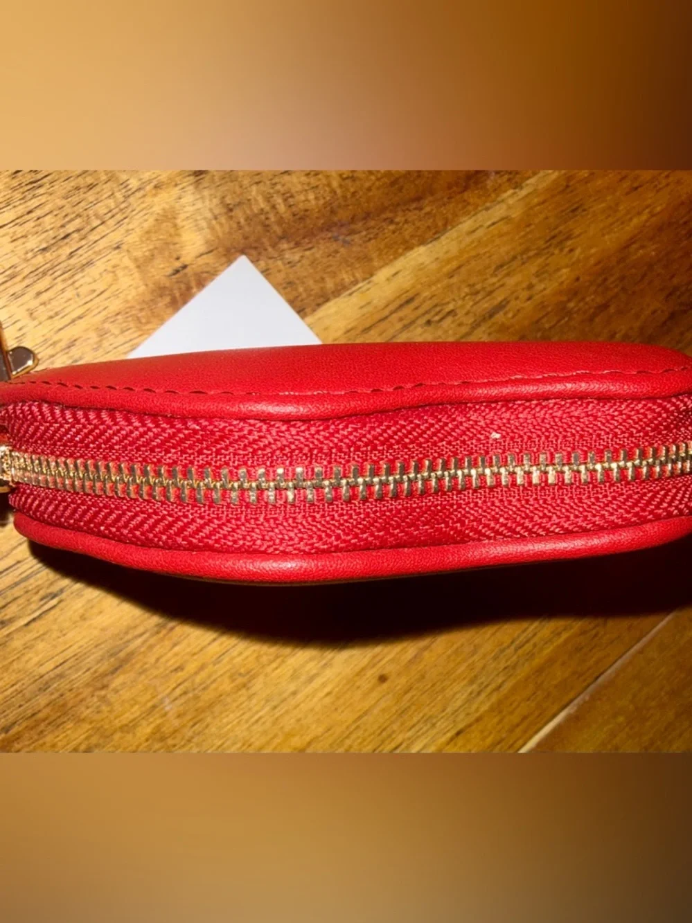ALDO Red Lip-Shaped Coin Purse Keychain